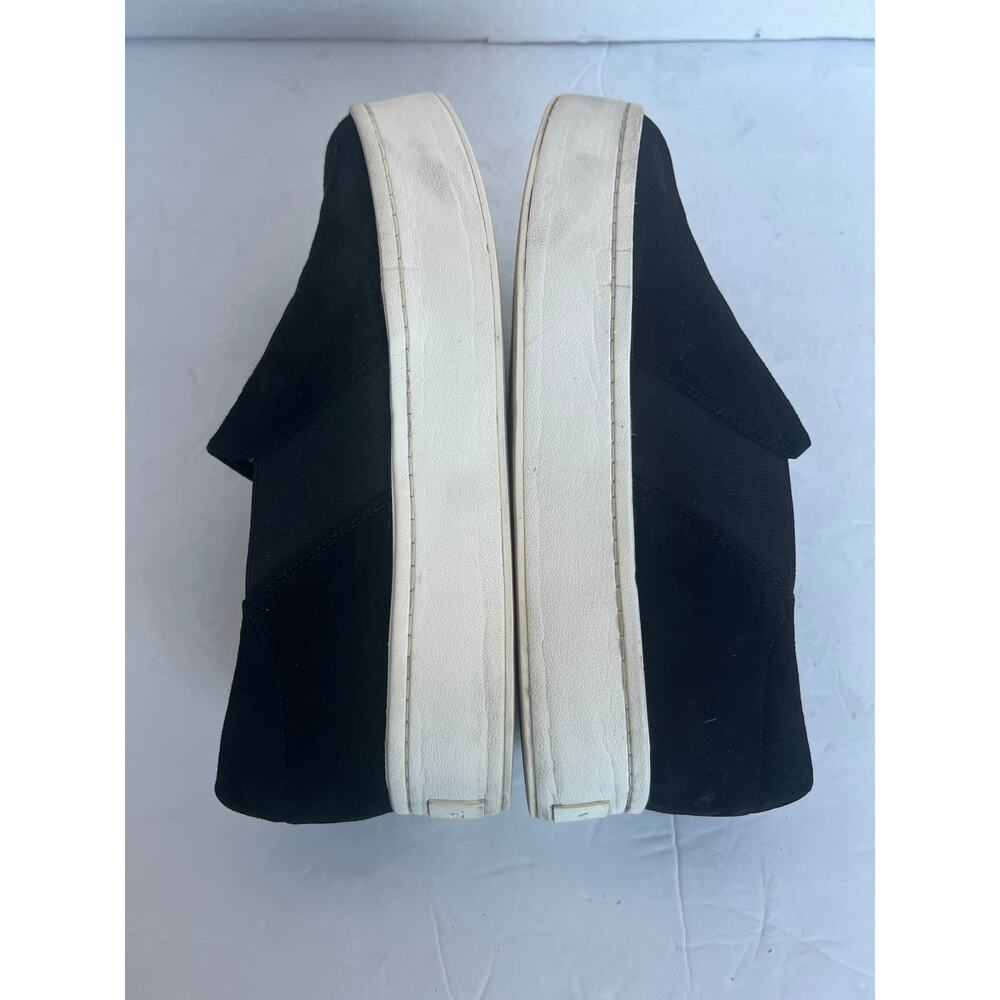Vince Warren Black Suede White Platform Round Toe Slip On‎ Skate Sneaker Shoes 7 - Picture 6 of 13